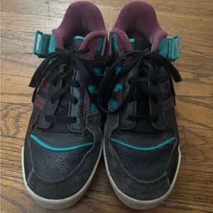 Adidas Forum Exhibit Low Victory Crimson Trainers Purple Black Green 6